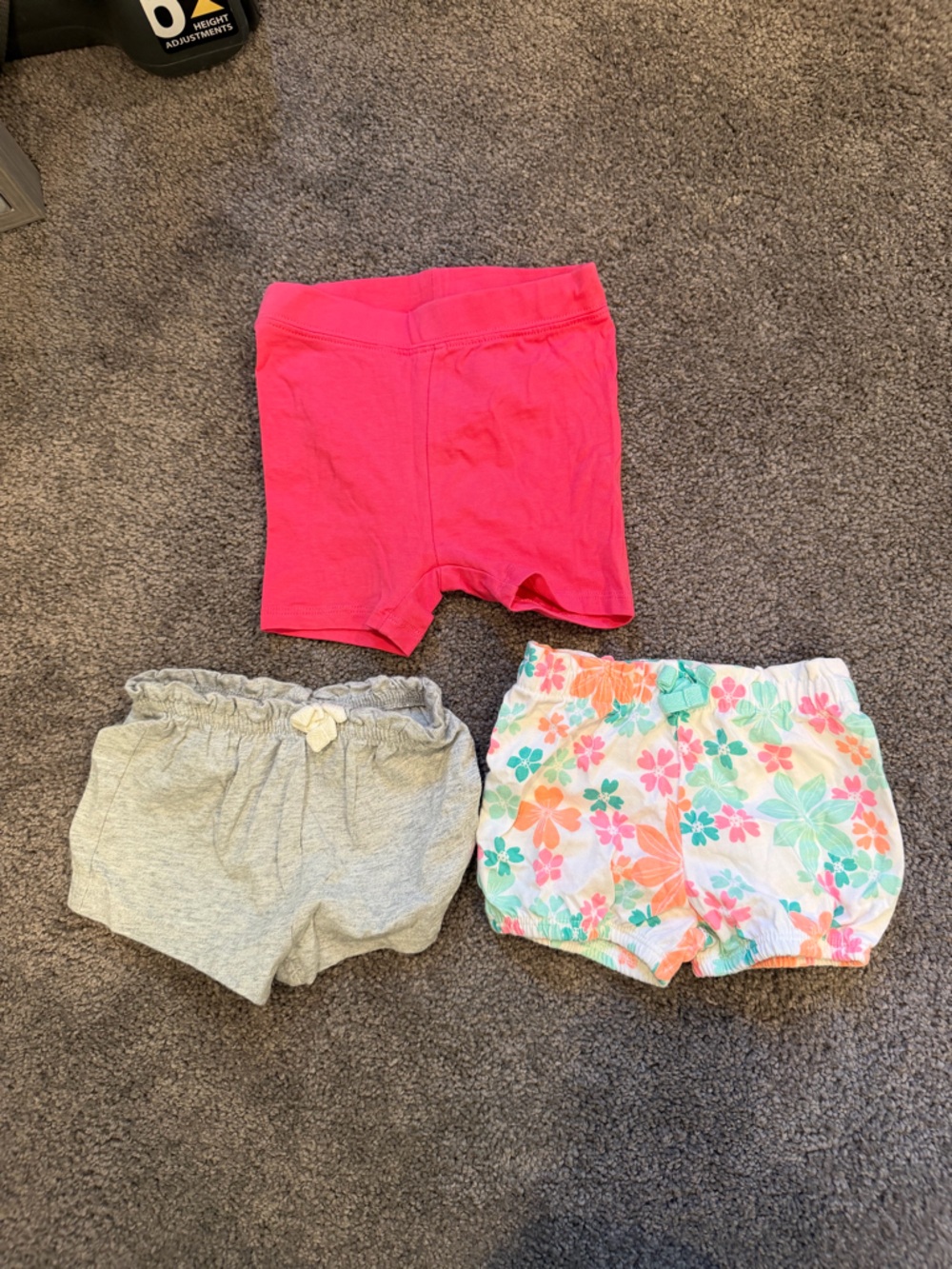 3-Pack Baby/ Toddler Shorts - Pink, Gray & Floral